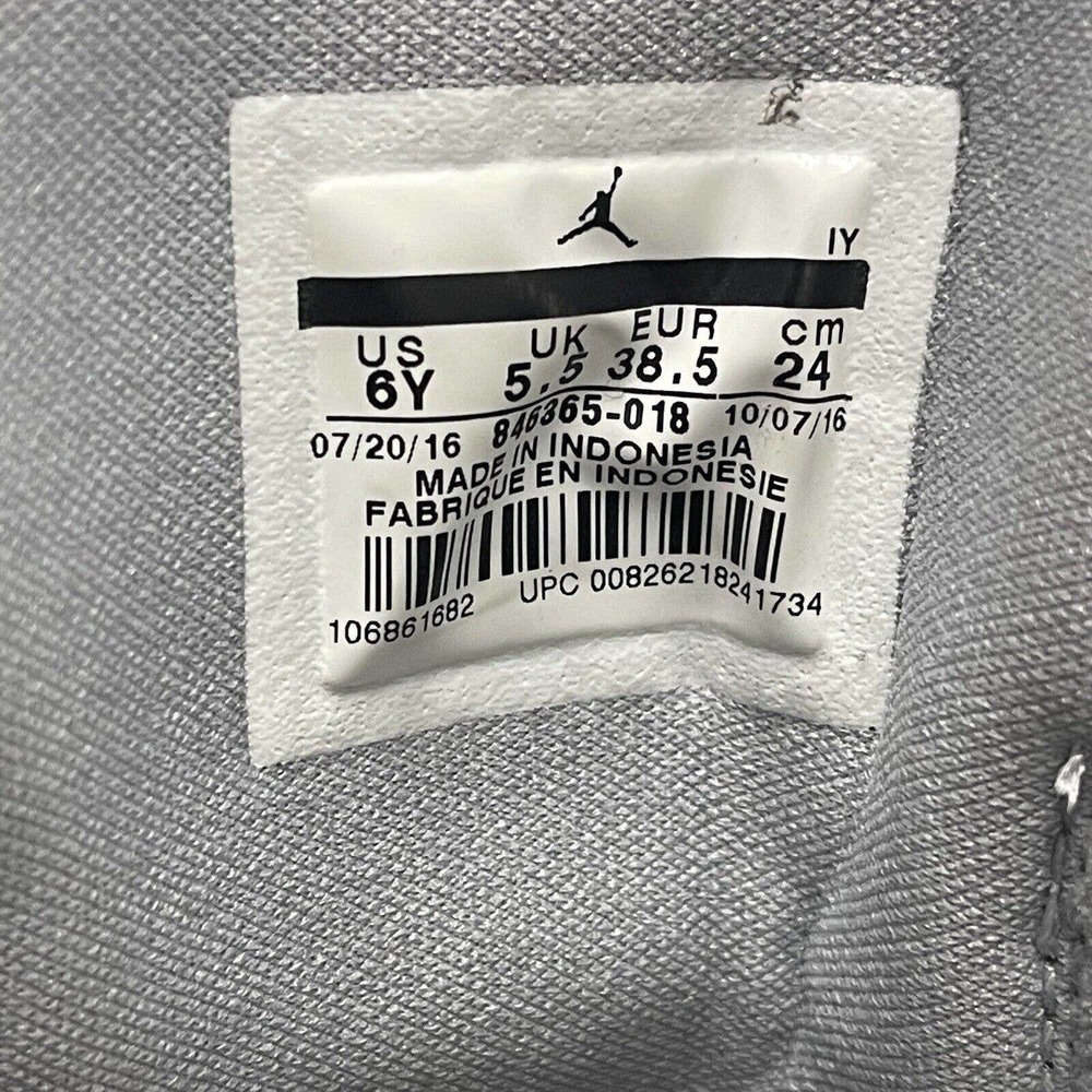 Nike Air Jordan Horizon Low GG Wolf Grey Youth 6Y Basketball Sneakers 846365-018 - Picture 5 of 11